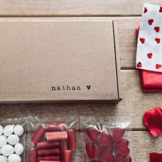 Valentine's Personalised Hand Stamped Heart Box